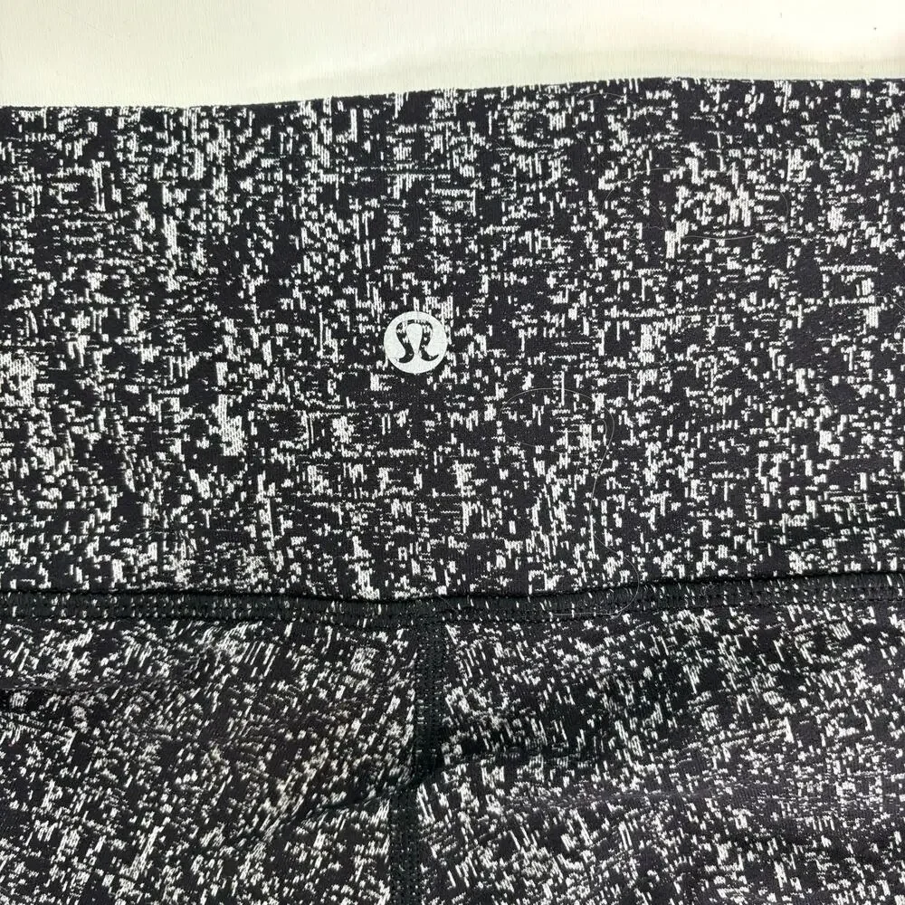 Lululemon Wunder Under High Rise Crop Define Black, White 6